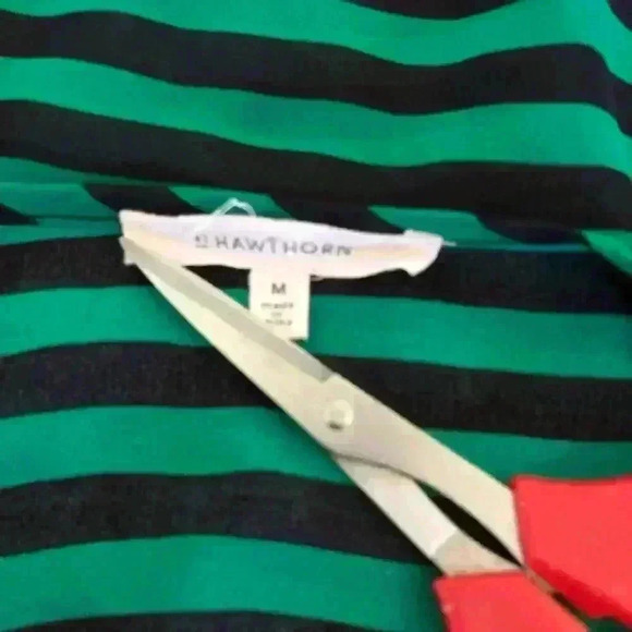 41 Hawthorn Sheer Green & Black Top Size M - Picture 4 of 5